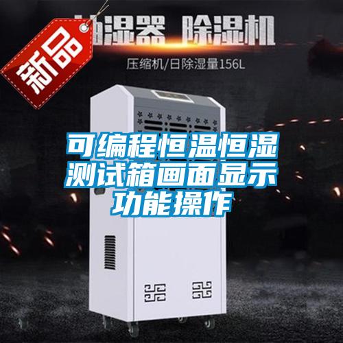 欧美黄色电影在线播放 可编程恒温恒湿测试箱画面显示功能操作