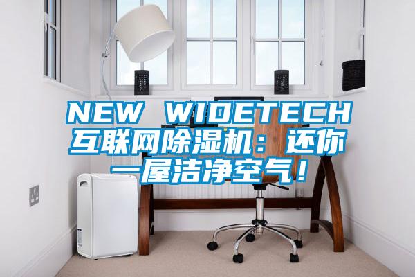 欧美黄色电影在线播放 NEW WIDETECH互联网除湿机：还你一屋洁净空气！
