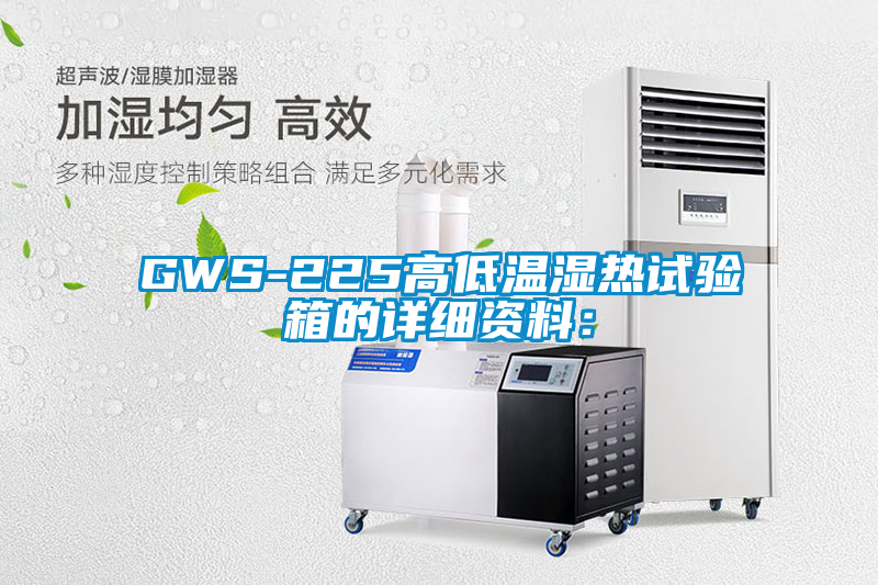 欧美成色手机在线观看 GWS-225高低温湿热试验箱的详细资料：