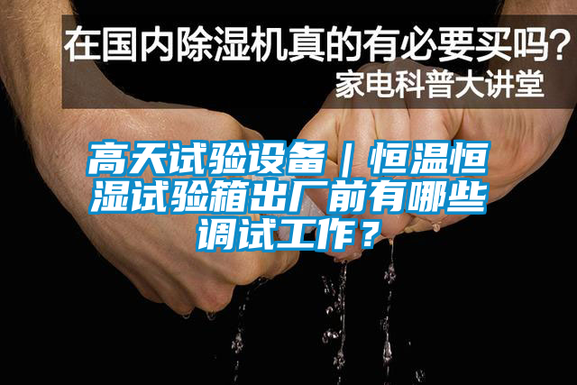 欧美成色手机在线观看 高天试验设备｜恒温恒湿试验箱出厂前有哪些调试工作？