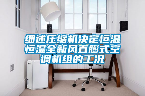 欧美成色手机在线观看 细述压缩机决定恒温恒湿全新风直膨式空调机组的工况