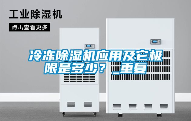 欧美黄色性爱视频网站 冷冻除湿机应用及它极限是多少？_重复