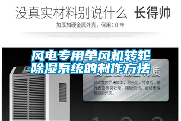 欧美黄色电影在线播放 风电专用单风机转轮除湿系统的制作方法