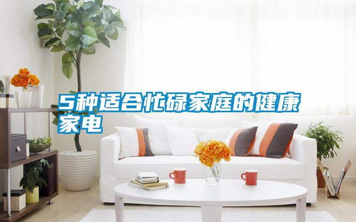 欧美成色手机在线观看 5种适合忙碌家庭的健康家电