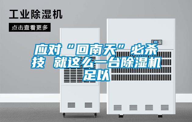欧美成色手机在线观看 应对“回南天”必杀技 就这么一台除湿机足以