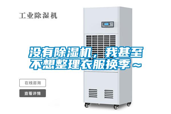 欧美黄色电影在线播放 没有除湿机，我甚至不想整理衣服换季～