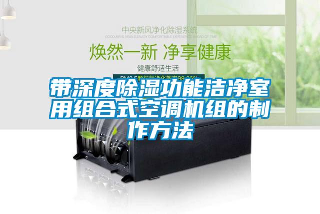 欧美成色手机在线观看 带深度除湿功能洁净室用组合式空调机组的制作方法