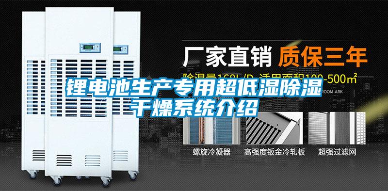 欧美黄色电影在线播放 锂电池生产专用超低湿除湿干燥系统介绍