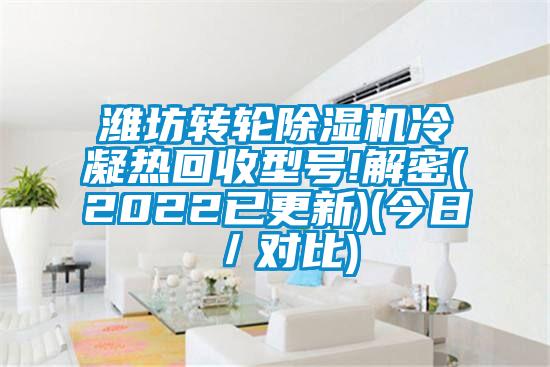 潍坊转轮除湿机冷凝热回收型号!解密(2022已更新)(今日／对比)