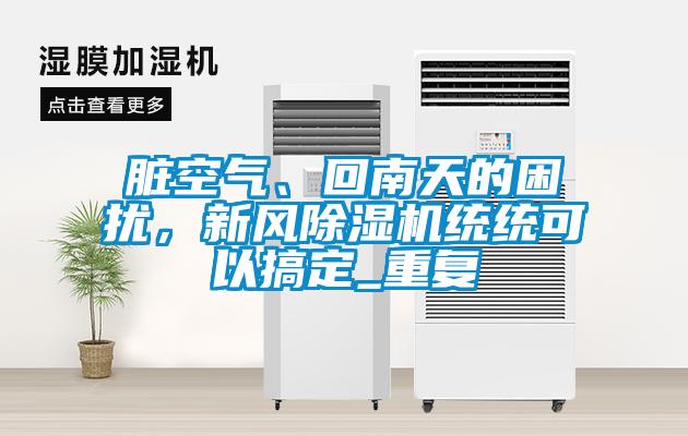 欧美成色手机在线观看 脏空气、回南天的困扰，新风除湿机统统可以搞定_重复