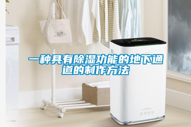 欧美成色手机在线观看 一种具有除湿功能的地下通道的制作方法