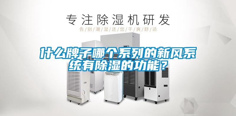 欧美成色手机在线观看 什么牌子哪个系列的新风系统有除湿的功能？